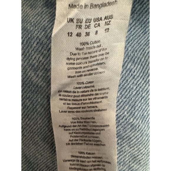 2/$30 NWT PrettyLittleThing "8" Light Blue Knee Ripped Mom Jeans Straight Leg - Picture 16 of 16